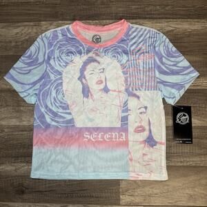 Selena Quintanilla Transparent Sheer Cropped Top Sz Small